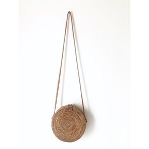 Woven Rattan Ata Bali Circle Bag